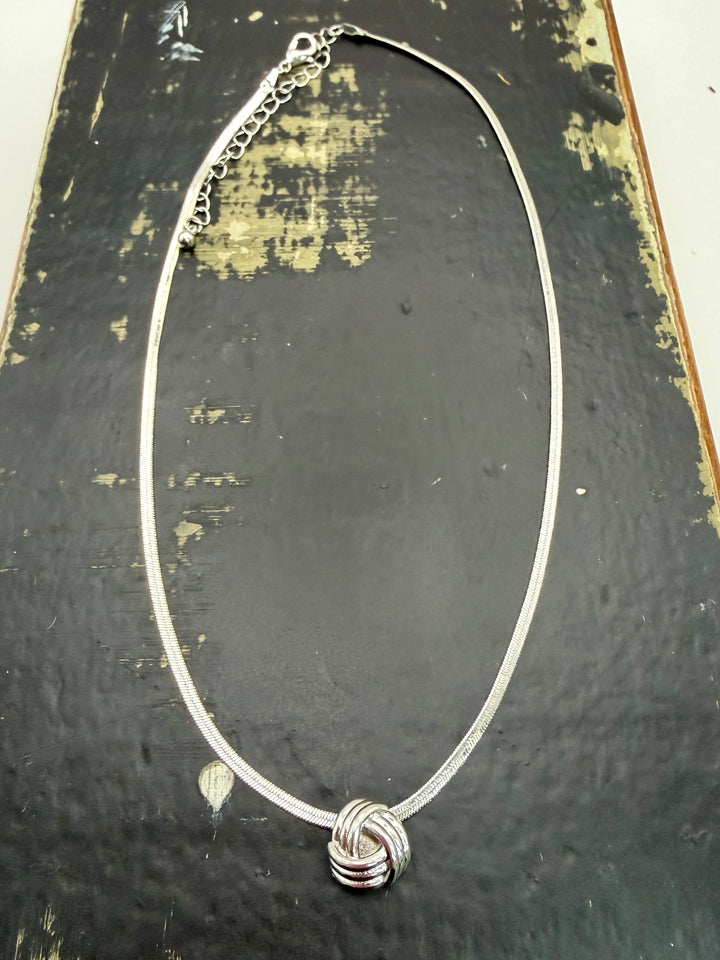 Silver Love Knot Necklace