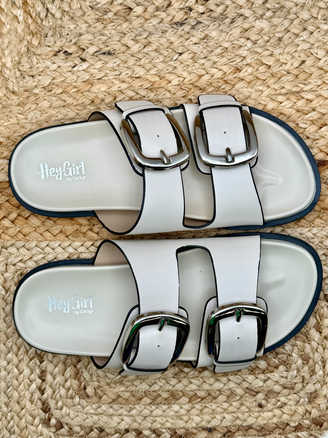 Private Jet Ivory Sandal by Corkys