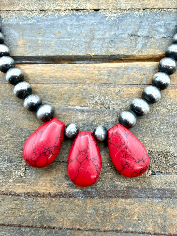 Rosa Red Stone Necklace