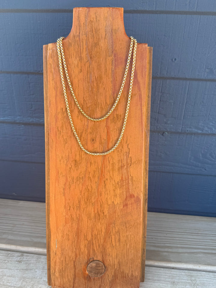 Caroline Layered Box Chain Necklace