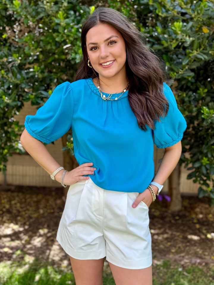 Easy Chic White Trouser Shorts