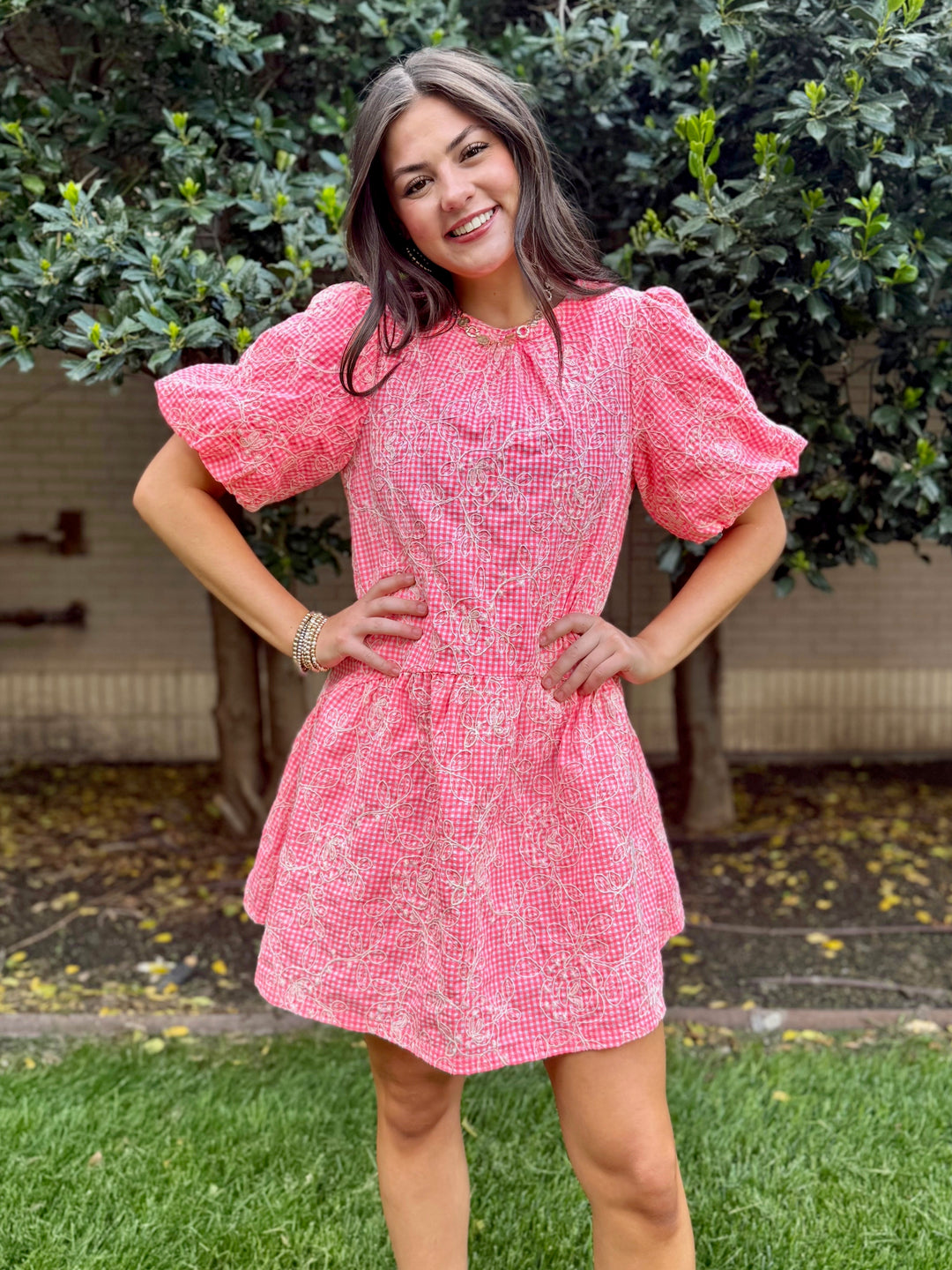 neon gingham dress Neon Gingham Dress Sadie and Co