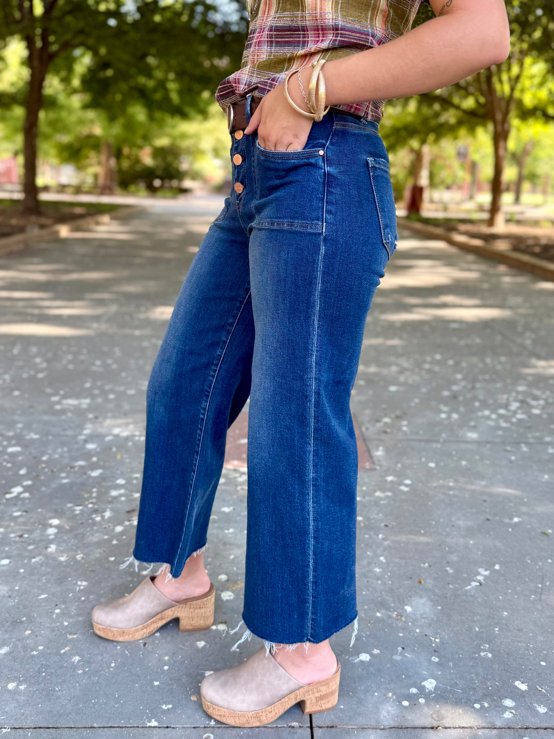 Kate High Rise Wide Leg Crop by Risen