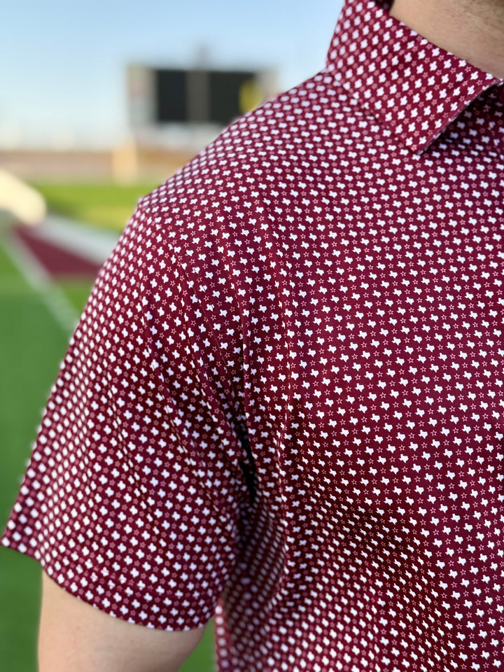 Maroon Lonestar Polo by High Creek Outdoors