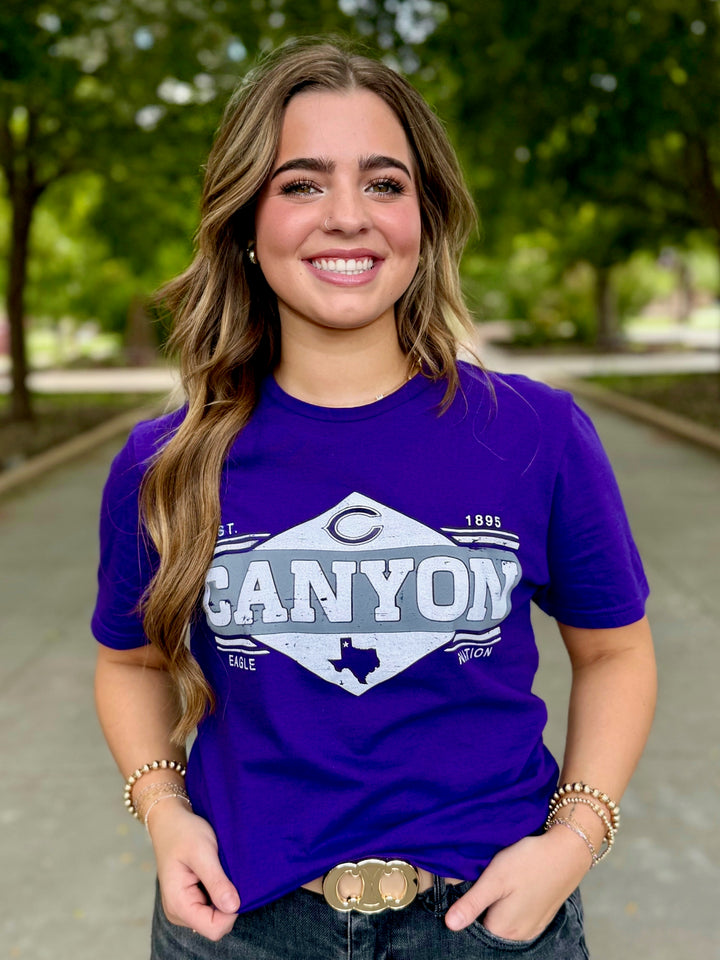 Canyon Diamond Purple Tee