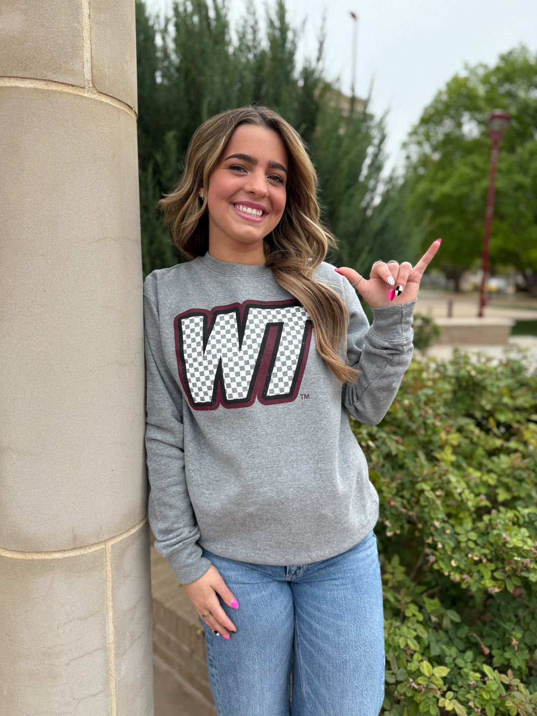 Checkered Slant WT Sweatshirt