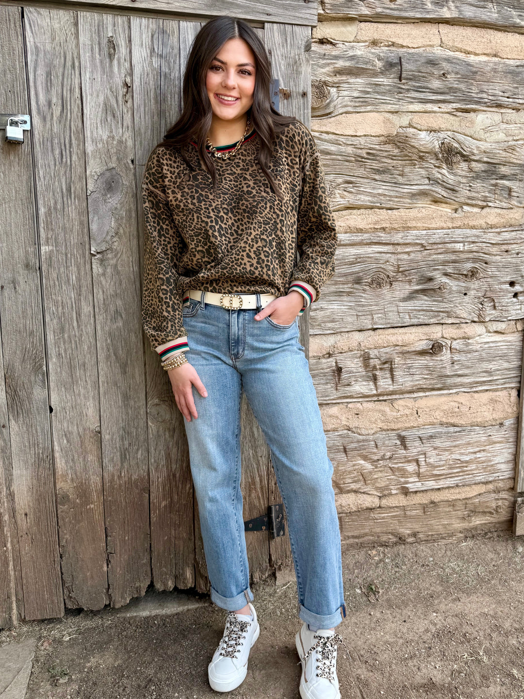 Roam Free Leopard Sweatshirt