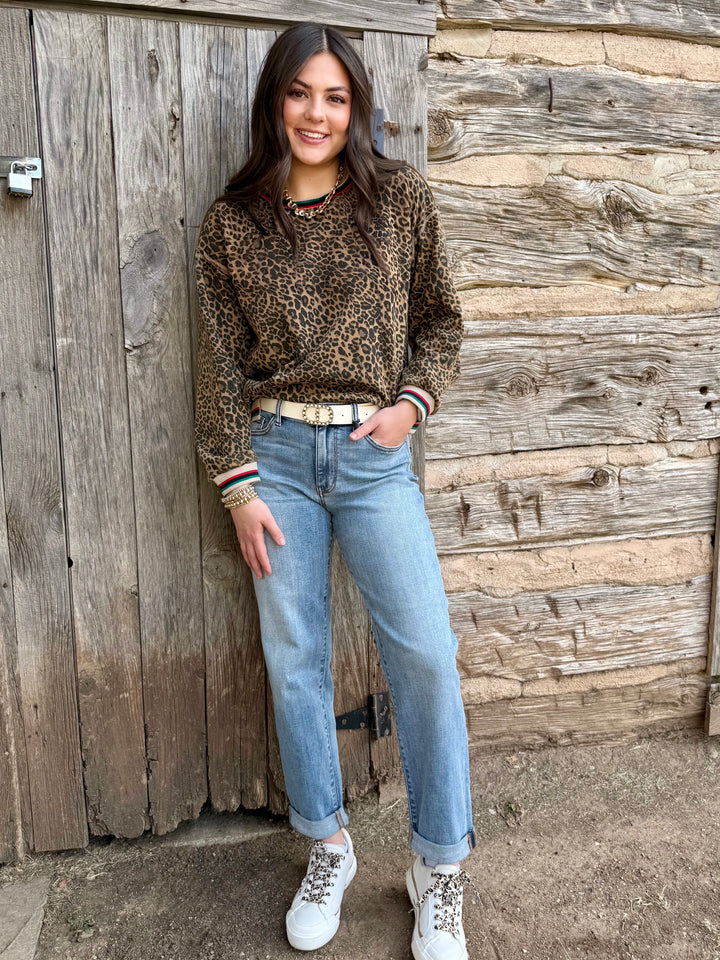 Roam Free Leopard Sweatshirt
