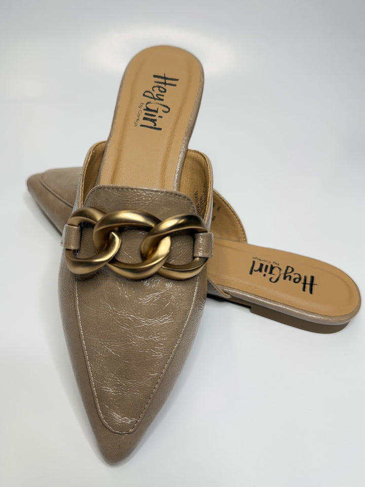 Playin' For Keeps Taupe Mule by Corkys