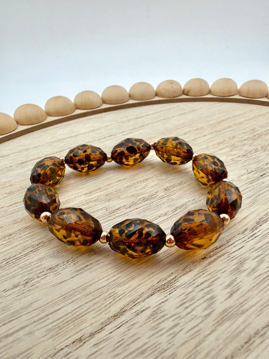 Gold Tortoise Beaded Bracelet