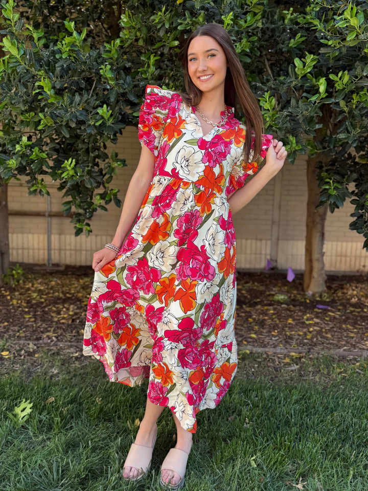 Meadow Muse Floral Midi Dress