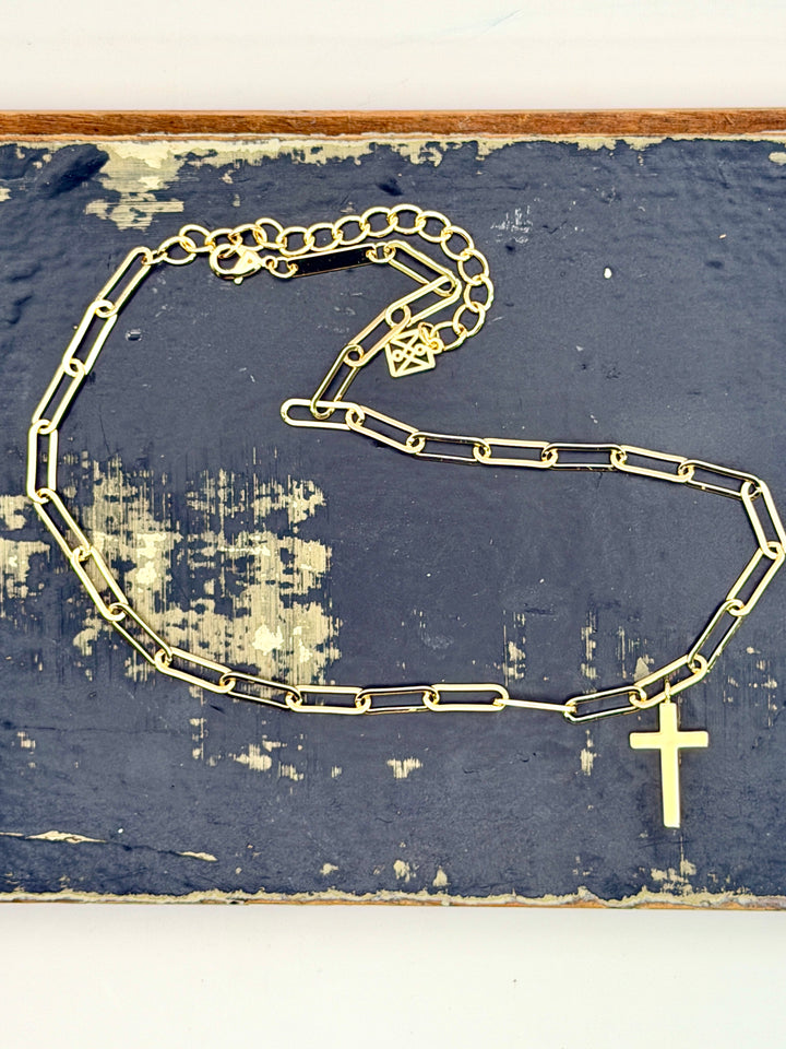 Mara Gold Cross Necklace