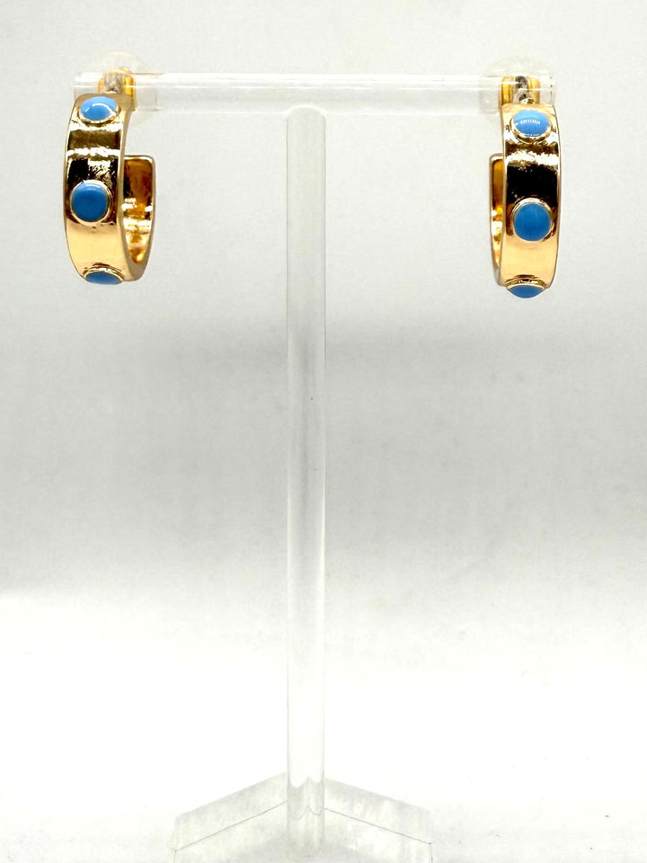 Summer Skies Gold & Light Blue Hoops