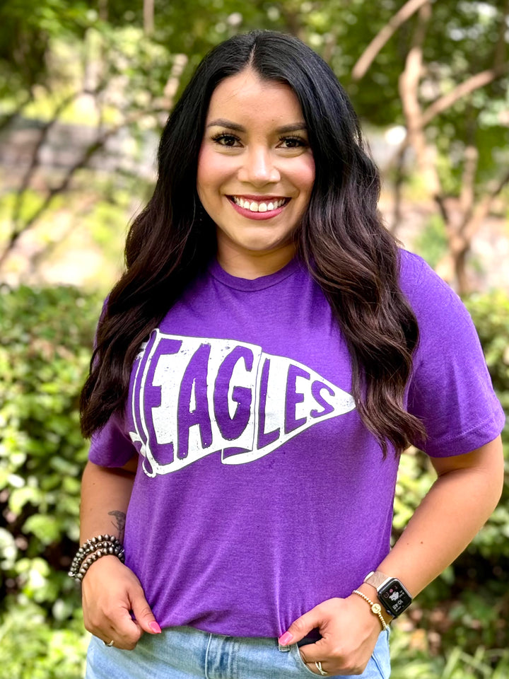 Eagles Pennant Purple Tee