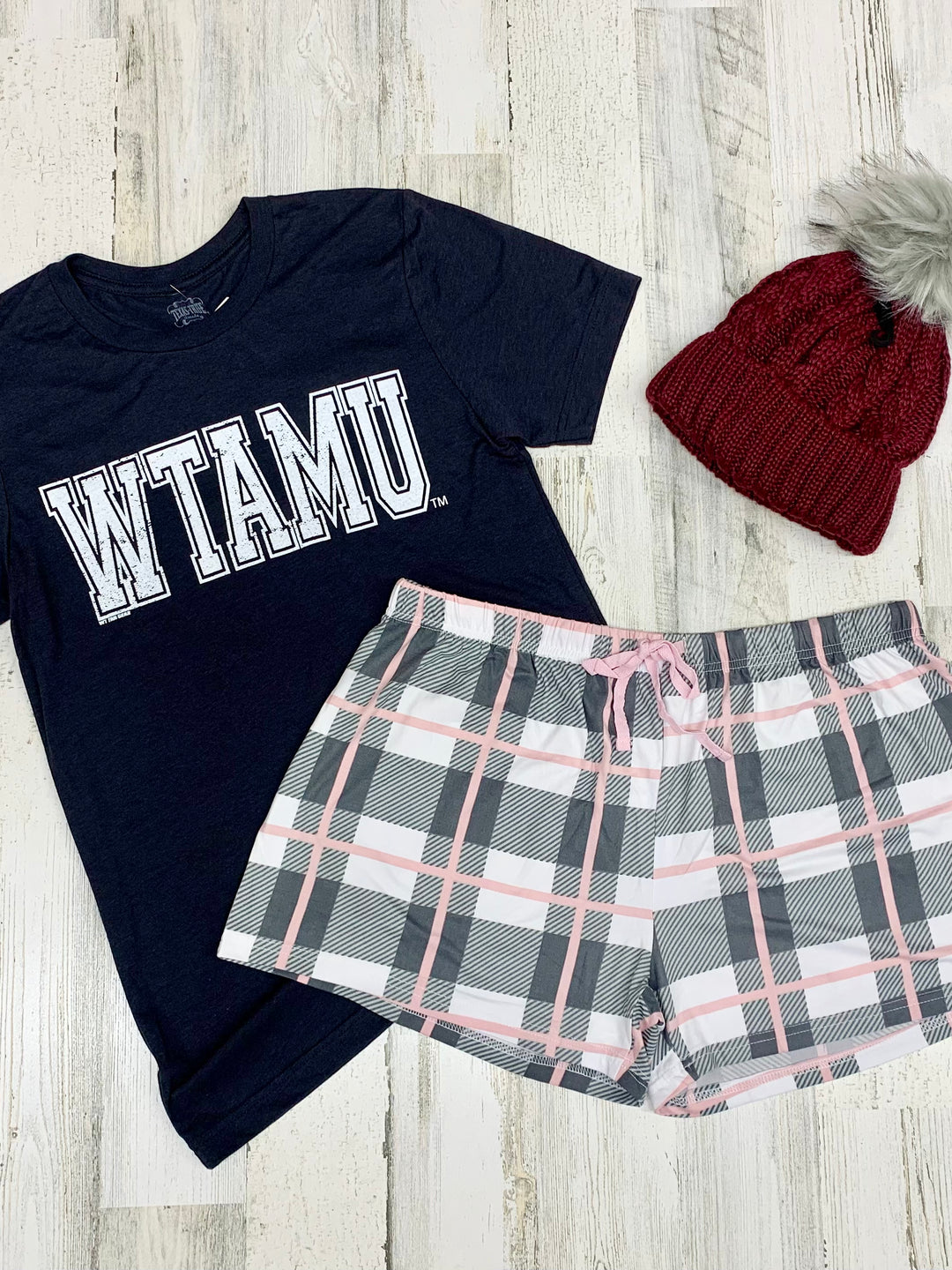 WTAMU Plaid PJ Set