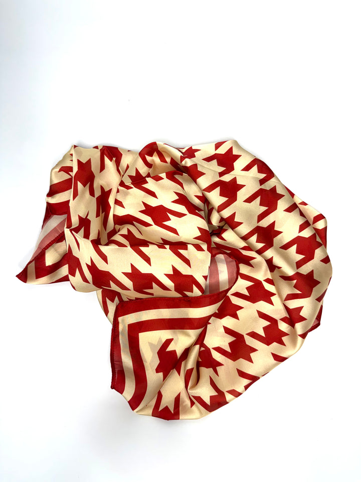 Red Houndstooth Scarf