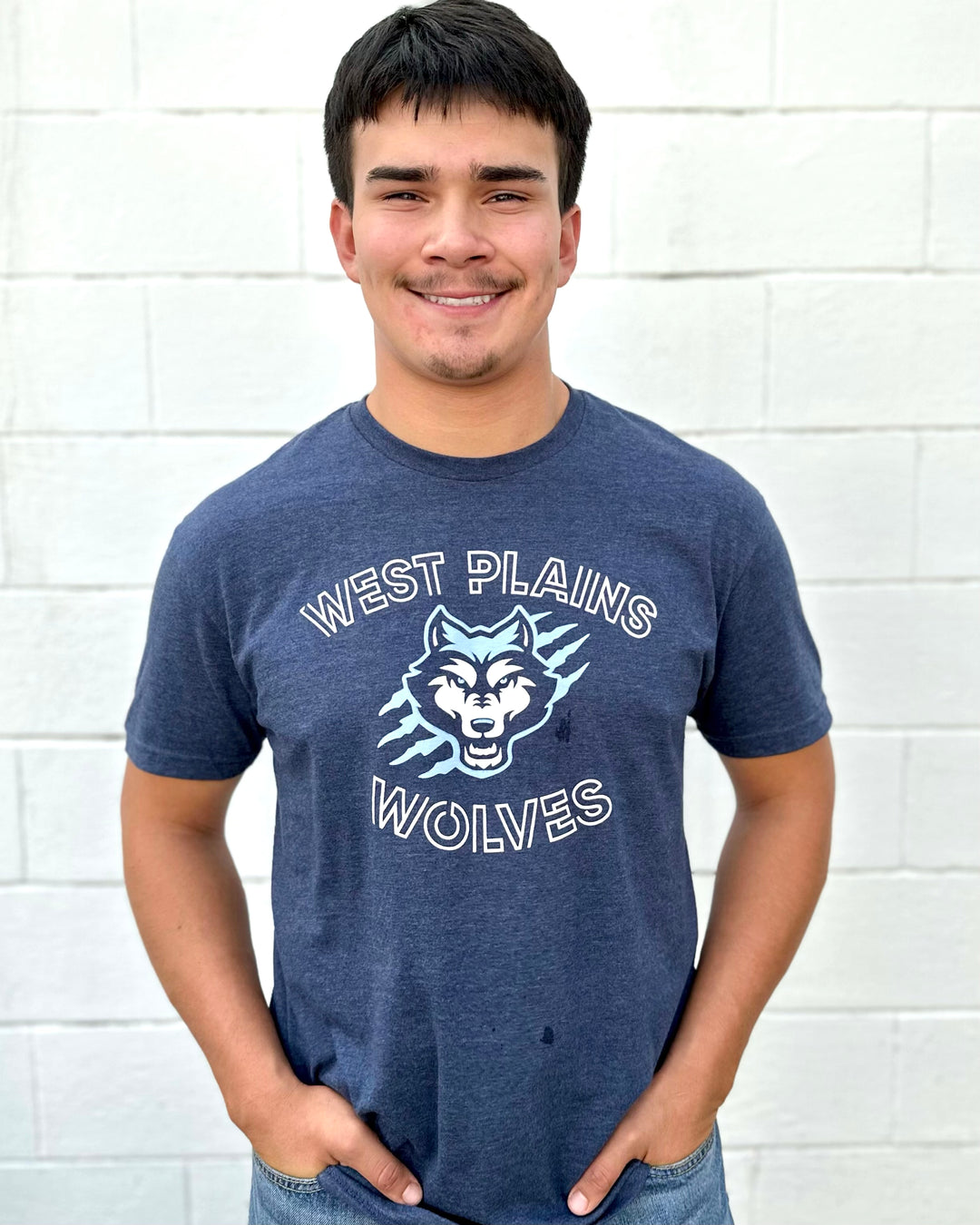 West Plains Wolves Collegiate Navy Tee