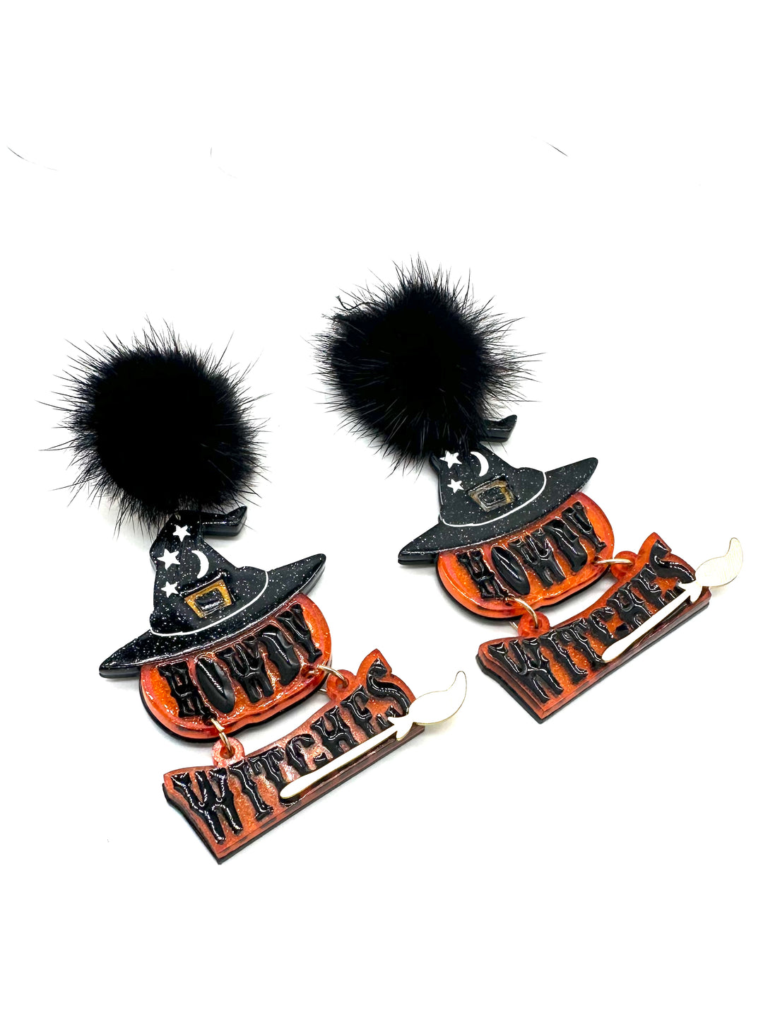 Howdy Witches Pumpkin Earrings