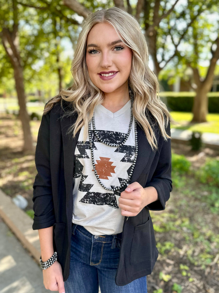 JoJo Black Blazer by Texas True Threads