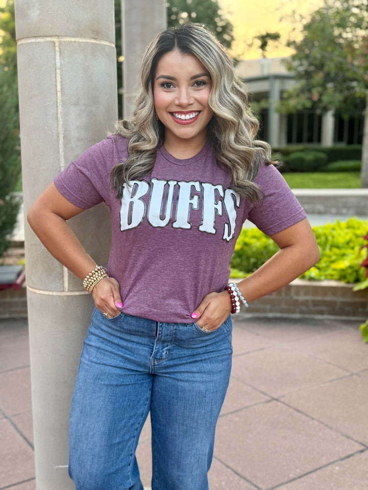 Buffs Arched with Metallic Puff Tee