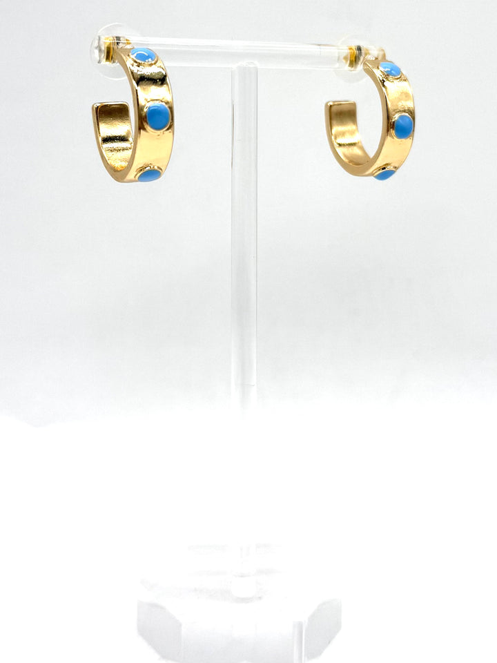 Summer Skies Gold & Light Blue Hoops