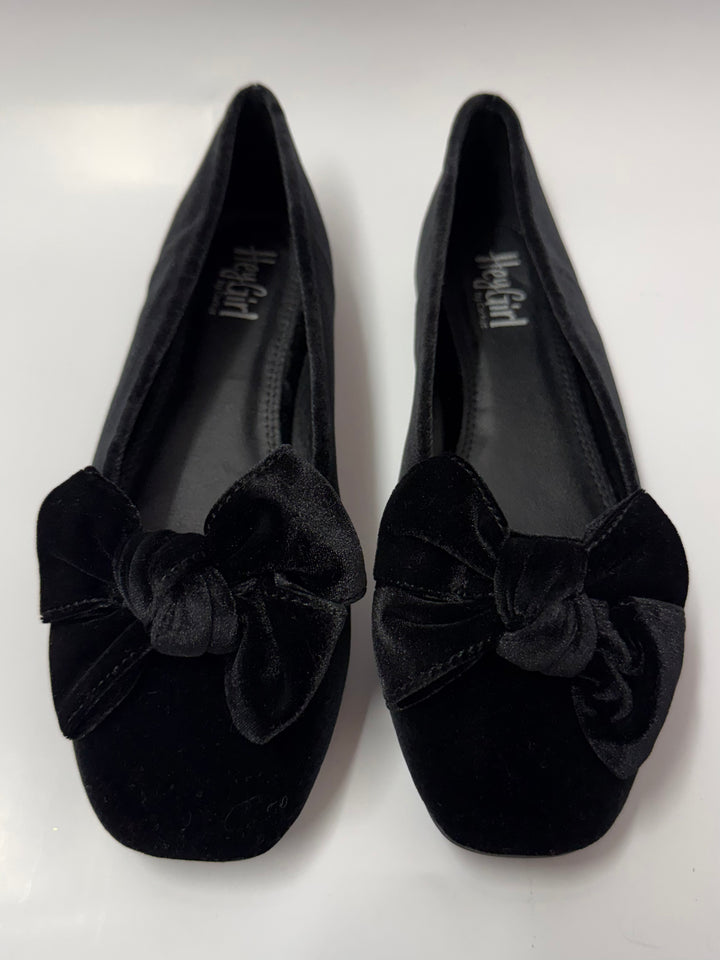 Sugar Rush Black Velvet Flat by Corkys