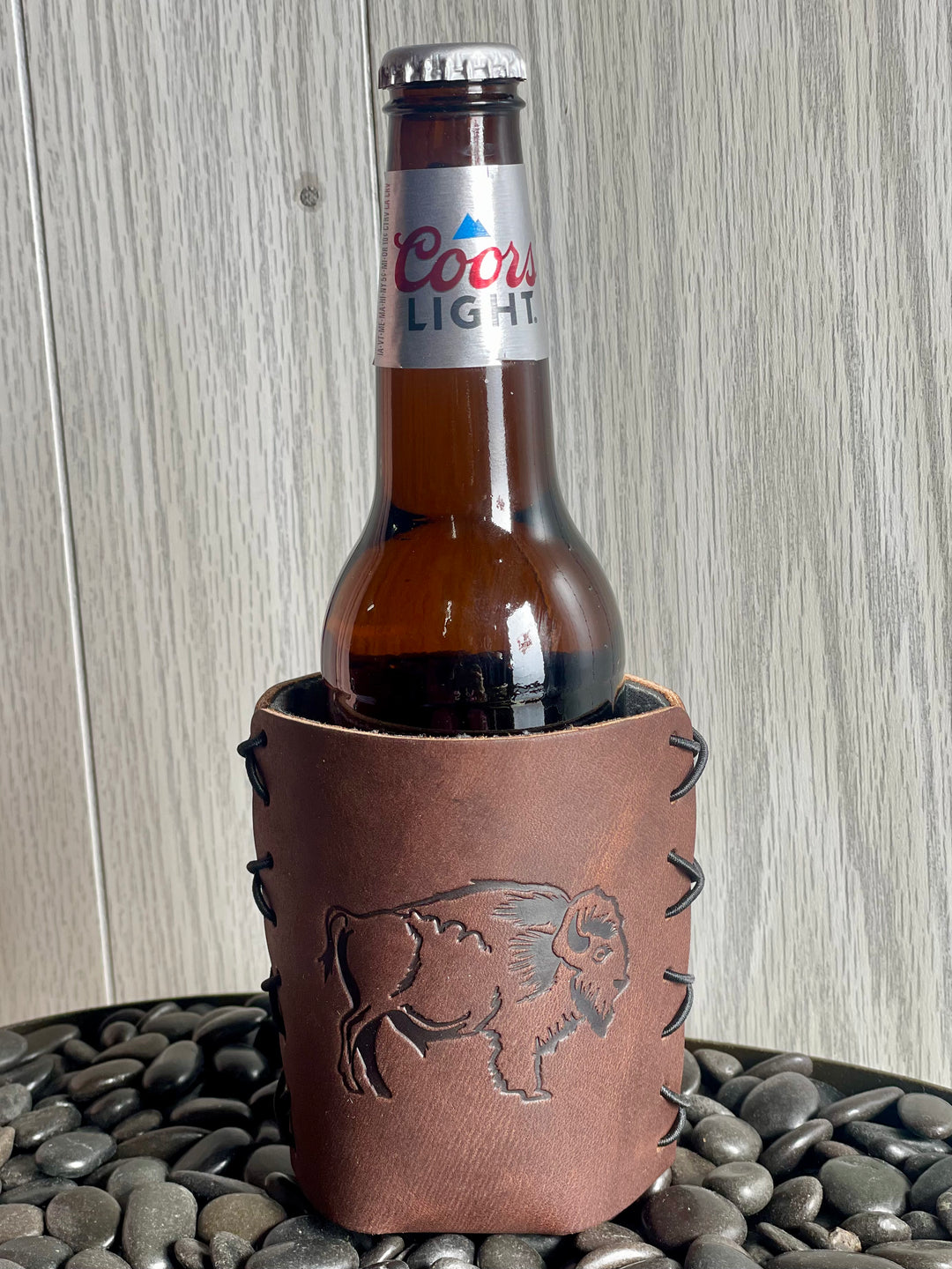 Leather Buffalo Koozie