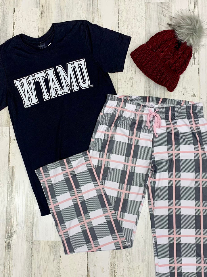 WTAMU Plaid PJ Set