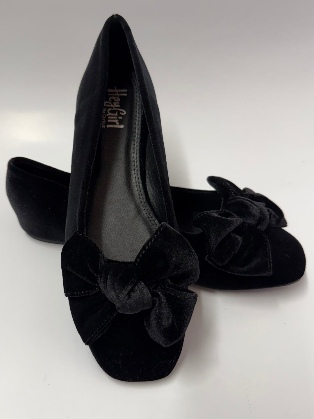 Sugar Rush Black Velvet Flat by Corkys