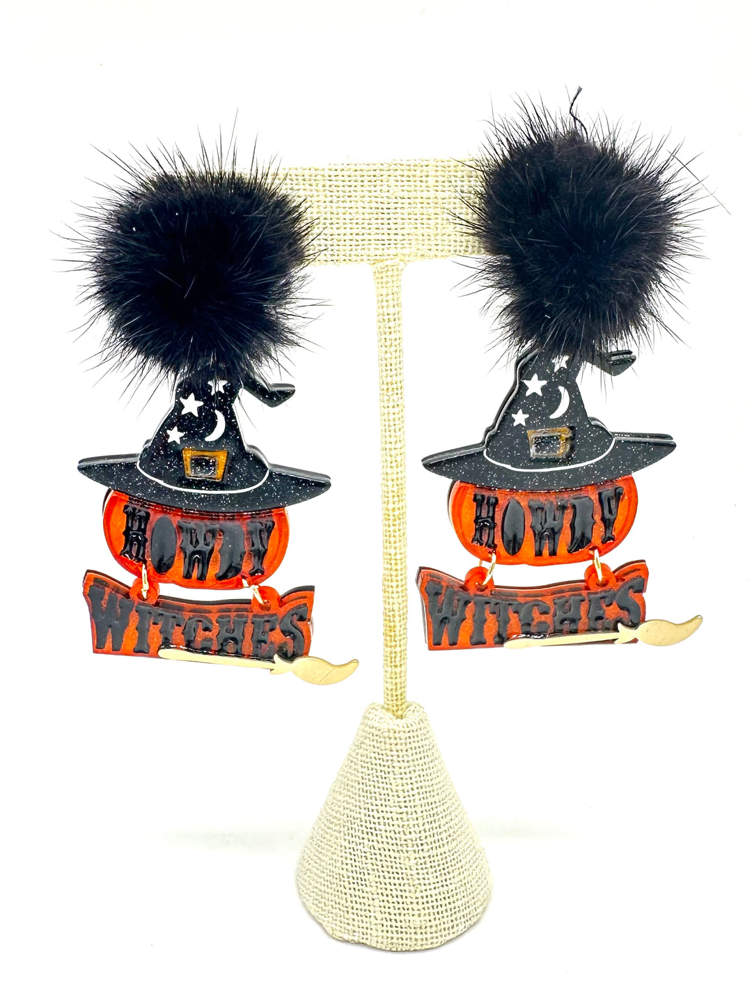 Howdy Witches Pumpkin Earrings