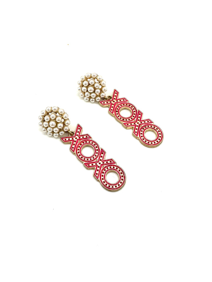 XOXO Enamel Drop Earrings