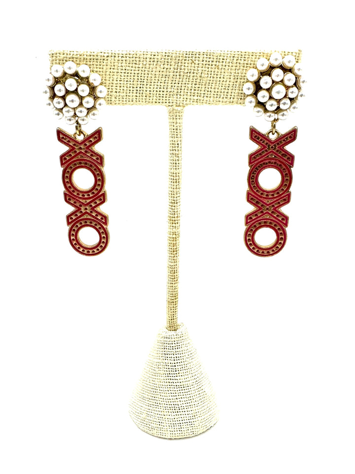 XOXO Enamel Drop Earrings