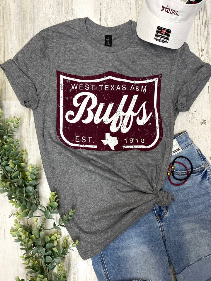 West Texas A&M Buffs Vintage Shield Tee