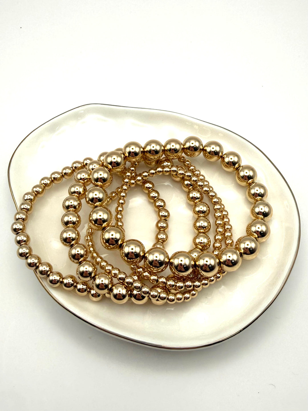 Millie Gold Beaded Bracelet Set