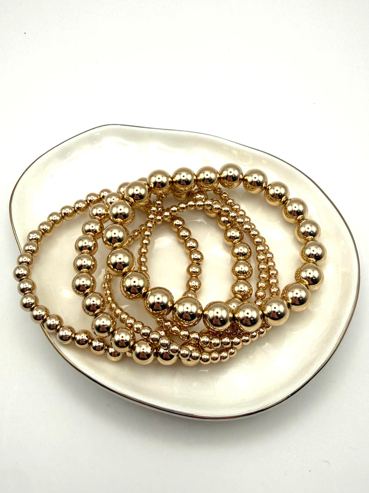 Millie Gold Beaded Bracelet Set