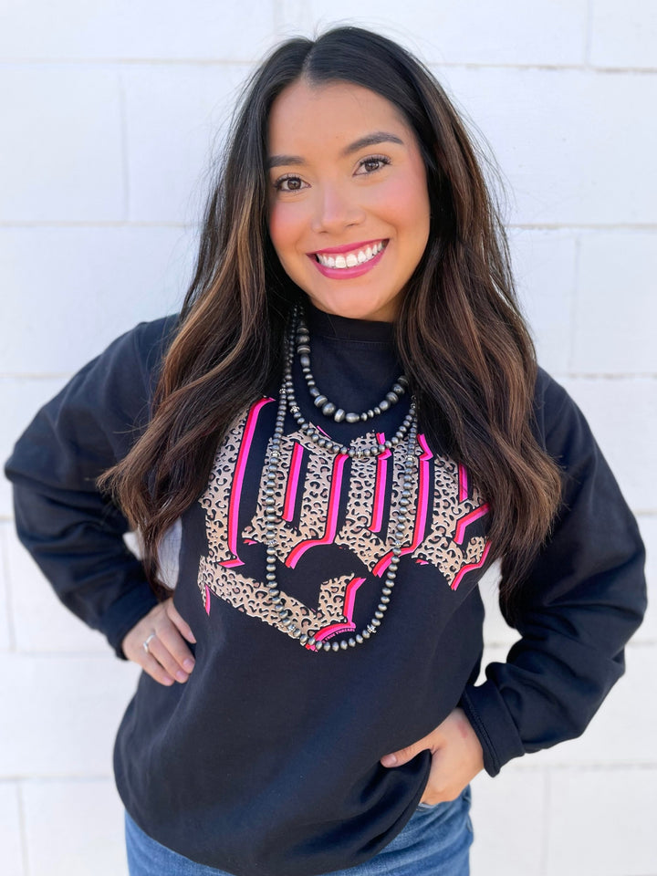 Baby Leopard Love Sweatshirt by Texas True Threads
