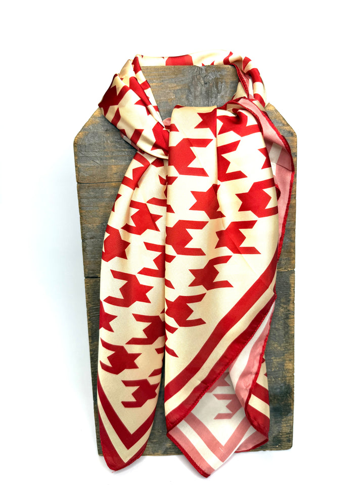 Red Houndstooth Scarf