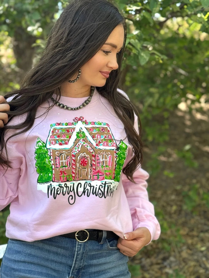 Callie Ann Stelter Gingerbread House Sweatshirt by Texas True Threads