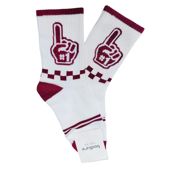 Game Day Socks in Maroon