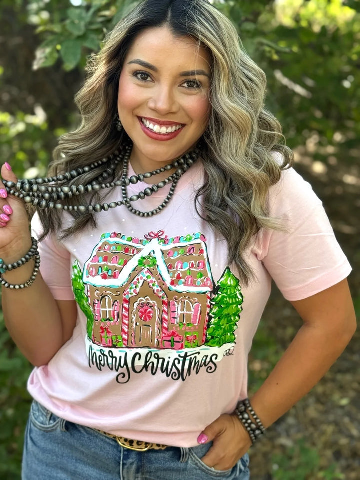 Callie Ann Stelter Gingerbread House Tee by Texas True Threads