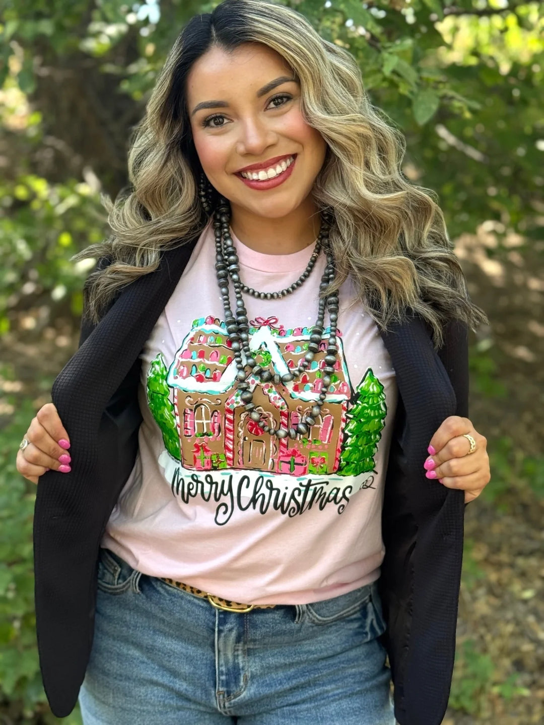 Callie Ann Stelter Gingerbread House Tee by Texas True Threads