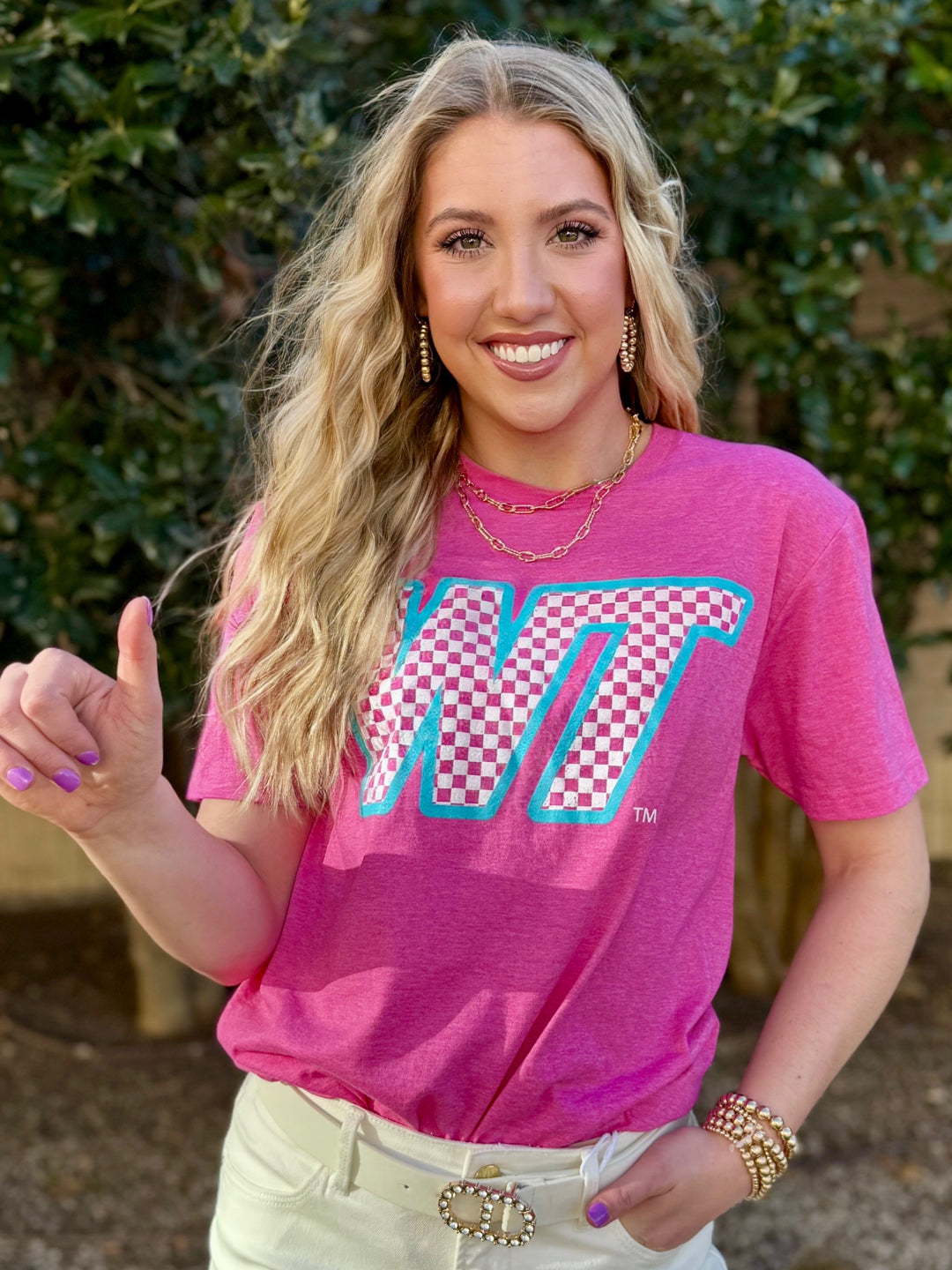 Checkered Slant WT Tee