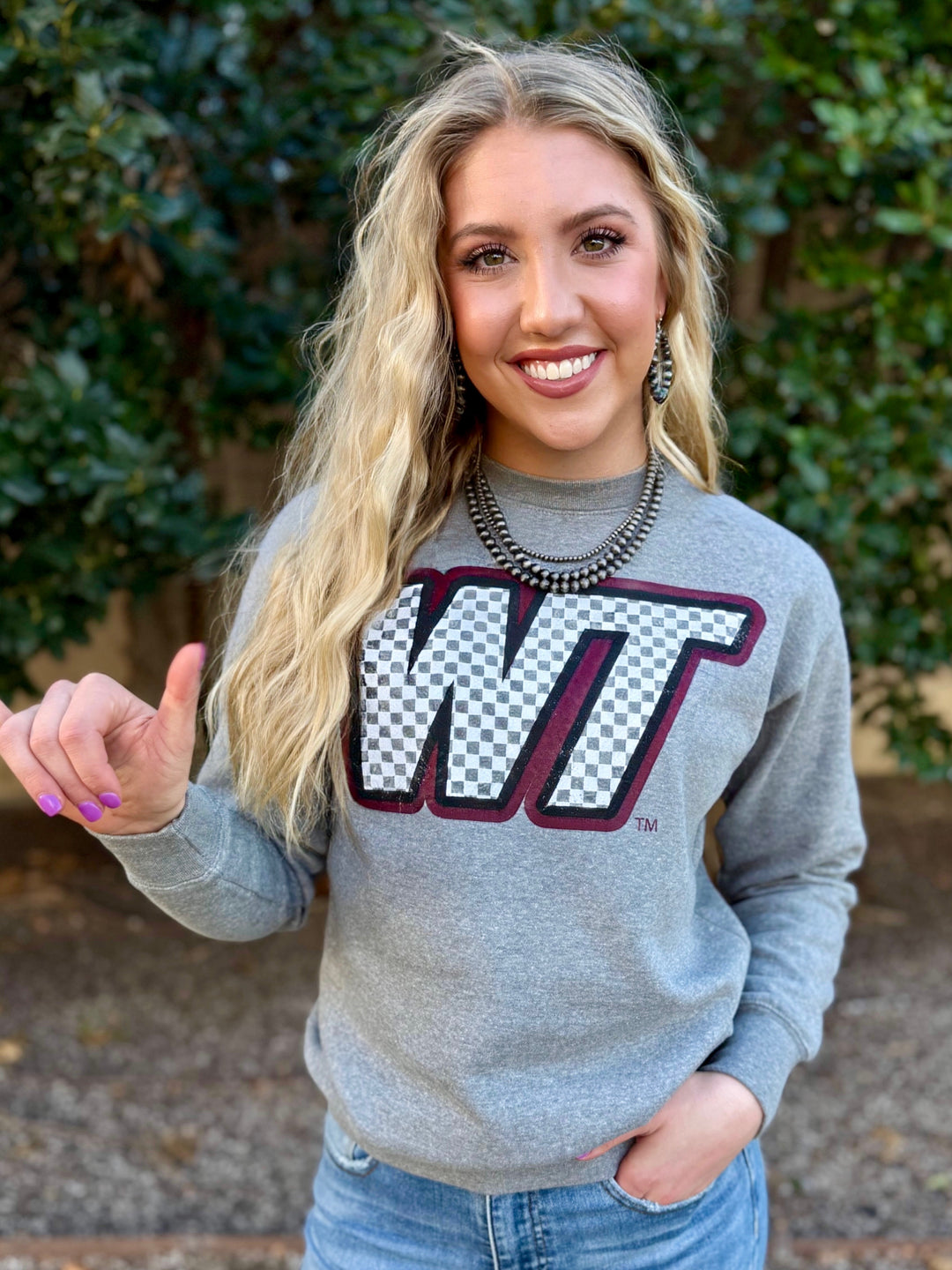 Checkered Slant WT Sweatshirt