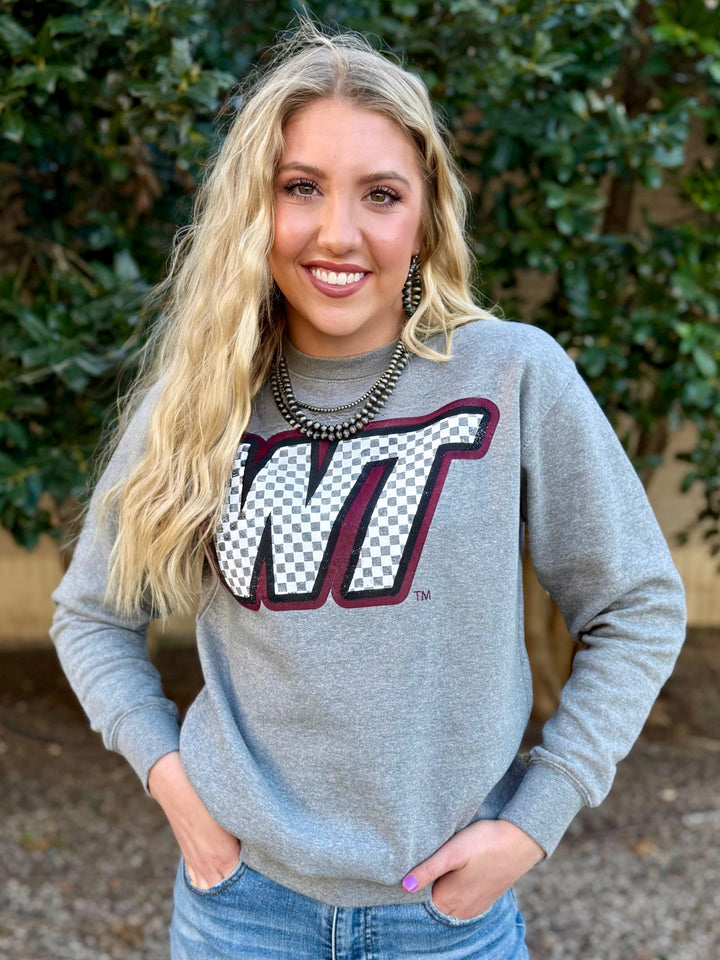 Checkered Slant WT Sweatshirt