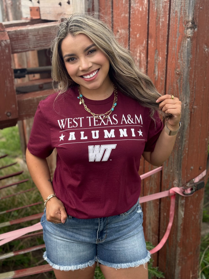 Maroon West Texas A&M Alumni Star Tee
