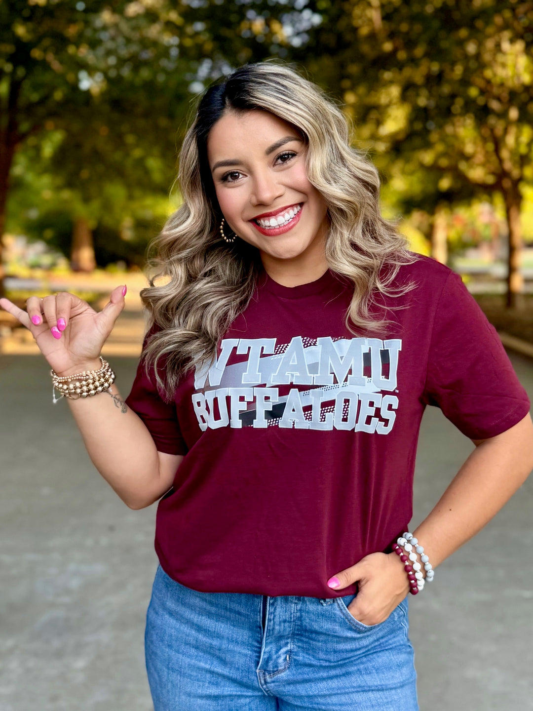 WTAMU Velocity Maroon Tee