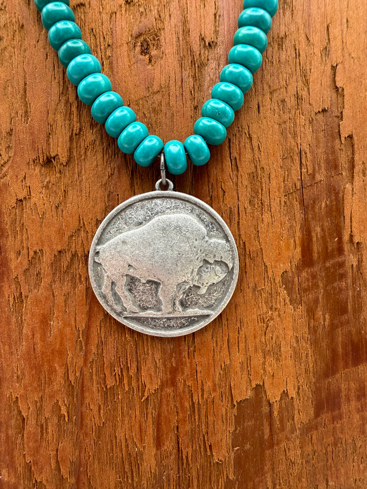 Large Buffalo Coin Necklace