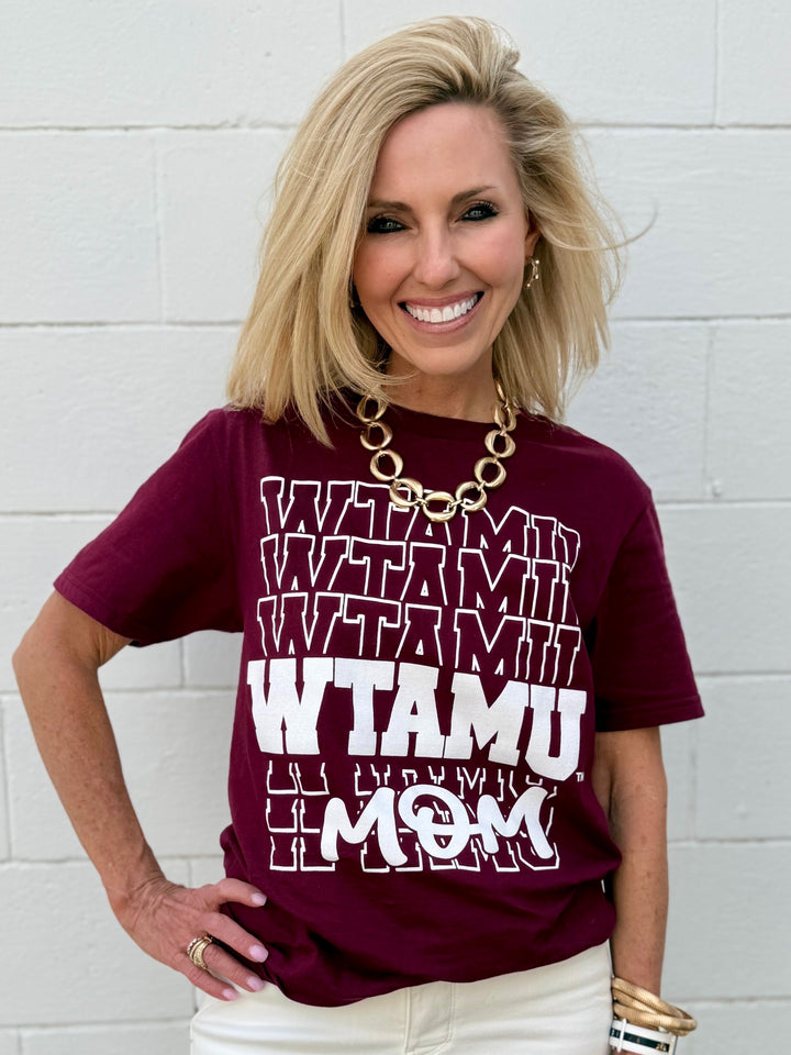 West Texas A&M Mom Bold Stack Tee