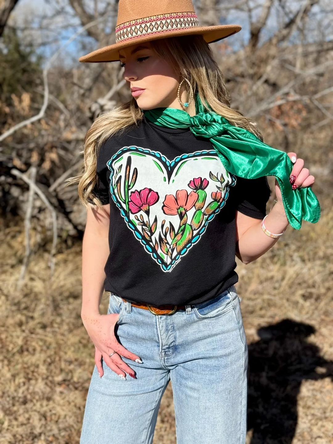Lauren's Western Heart Tee by Texas True Threads