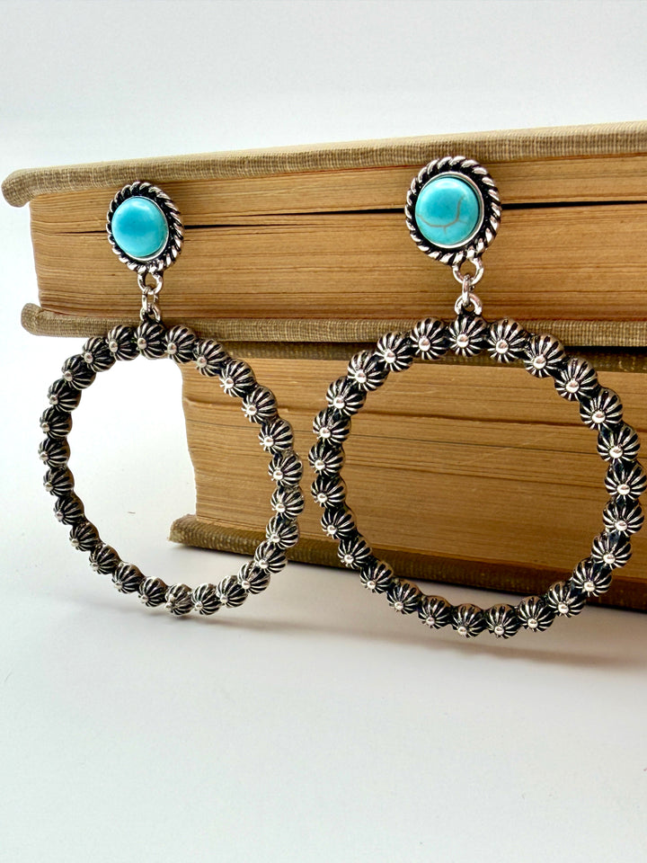 Pam Turquoise & Silver Earrings